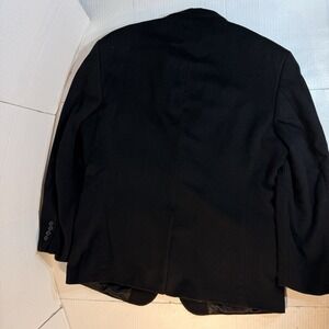 Men's 46L Black 100% Camel Hair Blazer Sport Coat Classic 2-Button Long Parisian